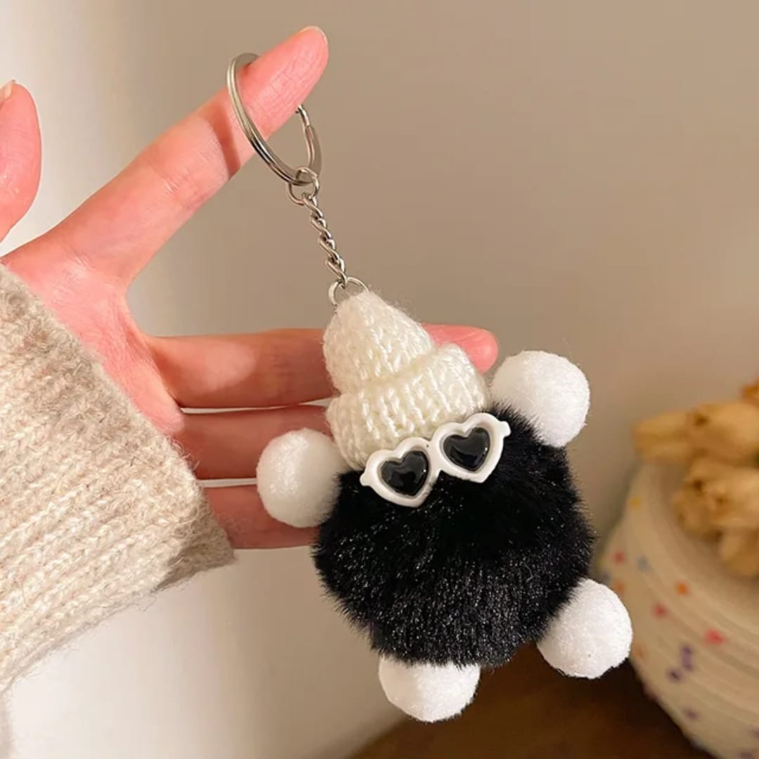 Midnight Pom Keyring — Little Lovables product photo